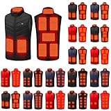 Heated Vest for Men Women Heating Zones Sleeveless Washable Jackets Usb Winter Unisex Body Warm Thermal Coats