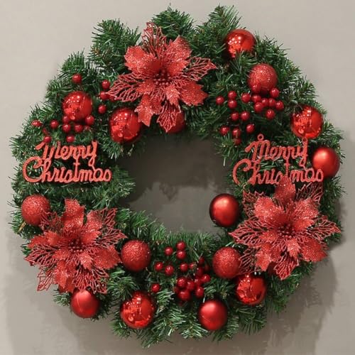 Shophubio Festive - Ghirlanda natalizia con lanterne, lunga durata, per giardino, recinzione e montaggio a parete, ideale per feste invernali (10#)