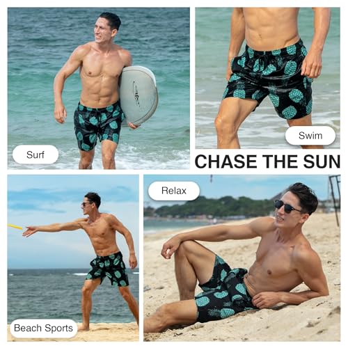 Image of Kanu Surf Men's Big Viper Extended Size Stripe Swim Trunk