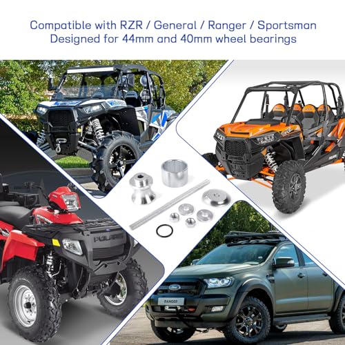 Image of Wheel Bearing Removal Tool / Wheel Hub Removal Tool Kit Fit for 40 & 44 mm Hub Bearing Removal Tool Compatible for Polaris Ranger RZR, for Ranger, for General, for Sportsman Pilot Bearing Removal Tool