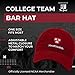 The Game NCAA Adult Bar Hat - Garment Washed Twill - Embroidered Design - Elevate Your Style and Show Your Team Spirit (Harvard Crimson - Cardinal, Adjustable)
