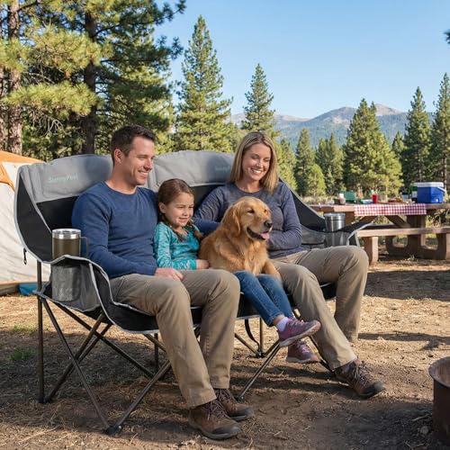 Silla Doble de Camping SUNNYFEEL Plegable Acolchada para Adultos miniatura 7