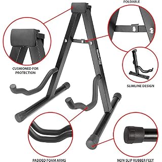 FX F900720 Pupitre d’orchestre Noir & Rockjam Aframe Stand de Guitare pour Toutes les Guitares Guitare Acoustique… - Les Beatles, Paul McCartney, John Lennon, RIngo Starr, George Harrison FX F900720 Pupitre d'orchestre Noir & Rockjam Aframe Stand de Guitare pour Toutes les Guitares Guitare Acoustique… – Image 6