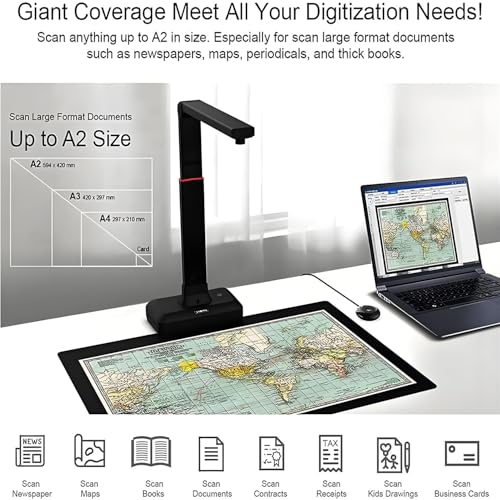 Escáner de documentos de gran formato con OCR multilingüe y sensor de 23 MP 3