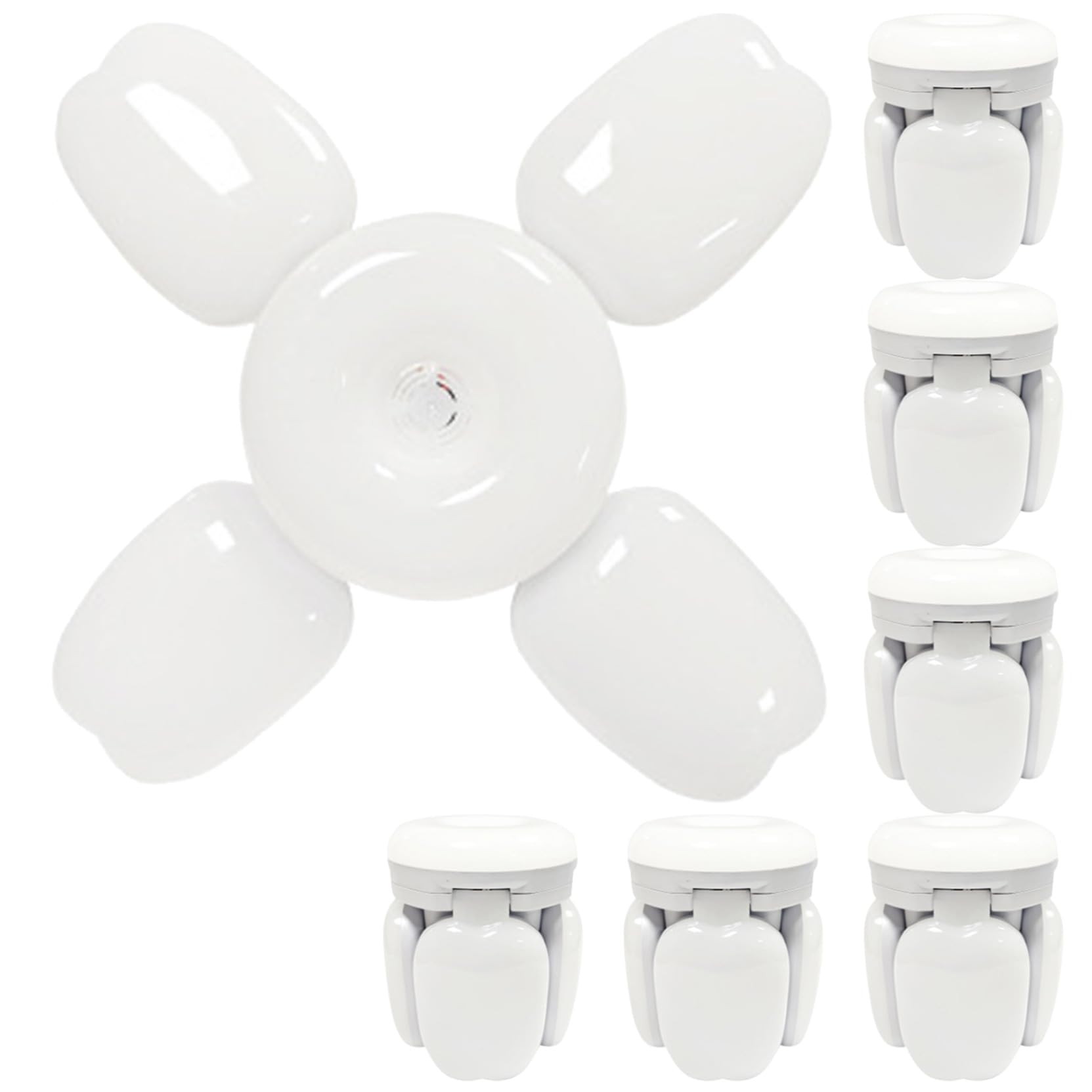 TTiiLoe 40W Garage Light with 4+1 Deformable Panels, 6000K Ultra Bright LED Ceiling Light Fixture, E26/E27 Screw-in Shop Lighting for Basement Attic Workshop Barn Warehouse, 7 Pack