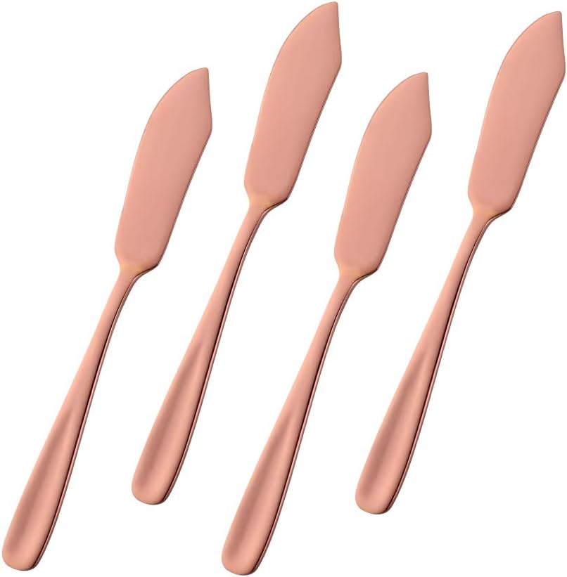 Stainless Steel 18/10 Cheese Desert Knives, Set of 4, Baikai Breakfast Butter Knife