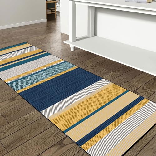 Alfombra de cocina 55x370 cm antideslizante lavable de microfibra larga 2