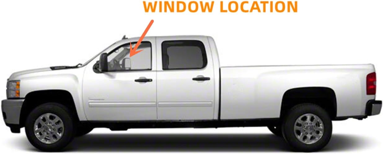 Driver/left Side Front Door Window Glass Replacement For GMC Sierra 2500 3500 2012-2014 / 1500 Models 2012-2013 / Yukon , Yukon XL , Yukon Denali 2012-2014