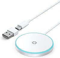 Vista 9 de Cargador MagSafe, almohadilla de carga inalámbrica magnética para iPhone 17/17 Pro/17 Pro Max/Air/16 15 14 13 12 Pro Max Plus mini y AirPods 2 3