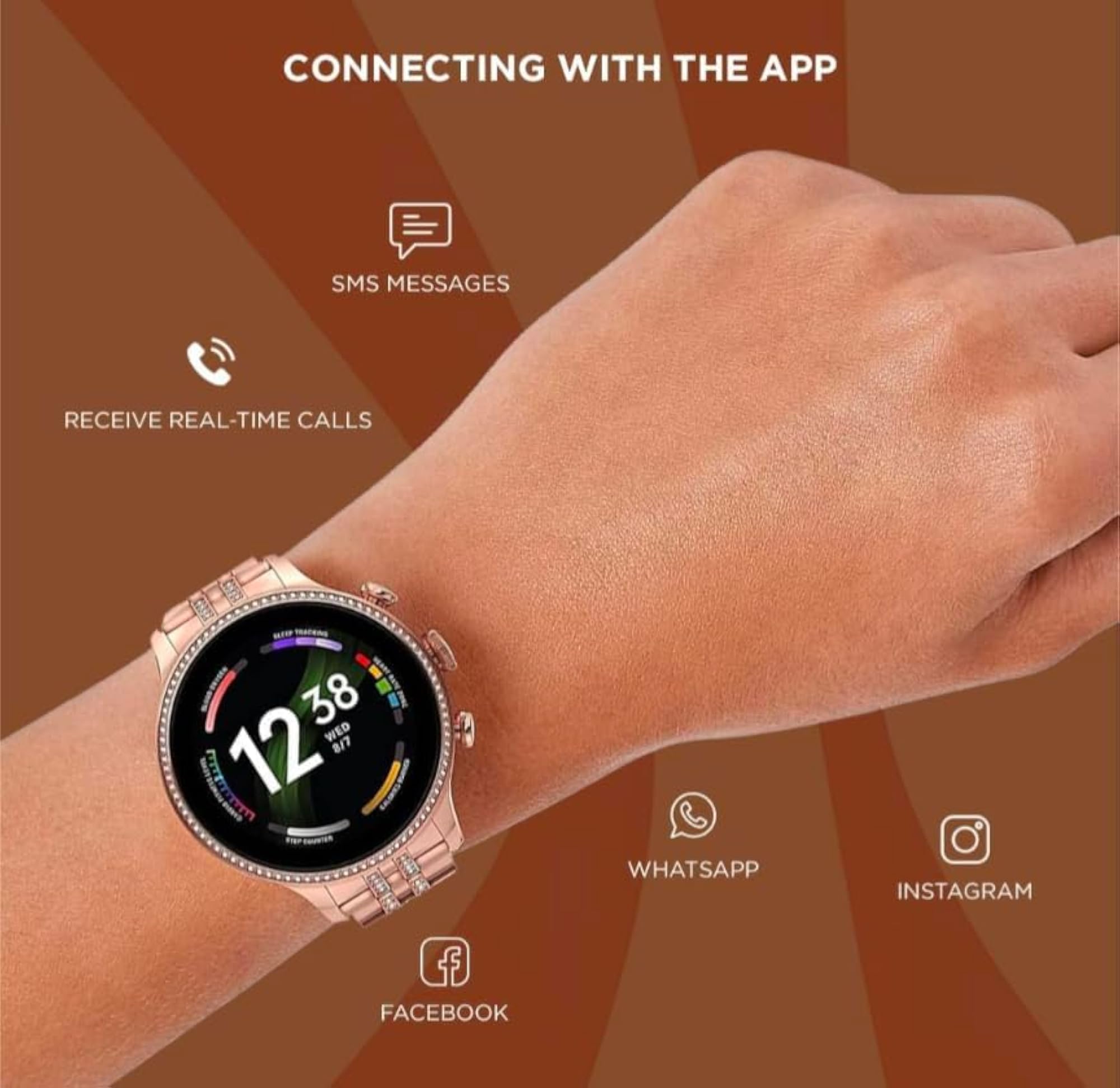 Women's Gen 9 OG Bluetooth Calling Smartwatch with Rose Gold Strap