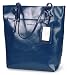 Borgasets Womens Leather Tote Bag Shoulder Bags Handbags Purse for Ladies (Blue)