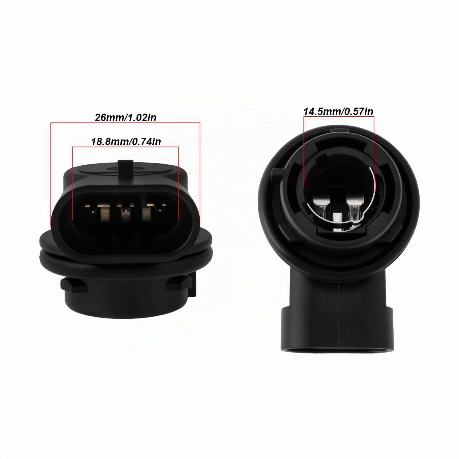 Portalampada per luce di marcia diurna a 3 pin, compatibile con Fiat Panda dal 2012 in poi, 2 pezzi