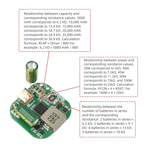 Módulo de carga IP2368 de 100W, circuito bidireccional PD3.0 tipo C para batería 2-5S 6