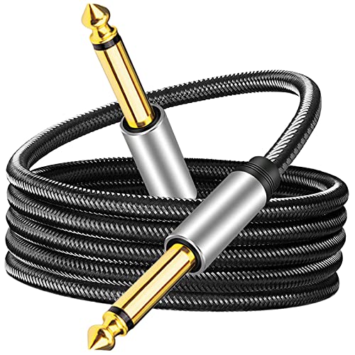 Image of ECOMISTIQ6.35mm Instrument Cable Unbalanced Jack Guitar Patch Cords for Speaker 1M