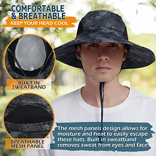 Einskey Sun Hat For Men/Women, Waterproof Wide Brim Bucket Hat Foldable Boonie Hat For Fishing Hiking Garden Safari Beach #TOP4