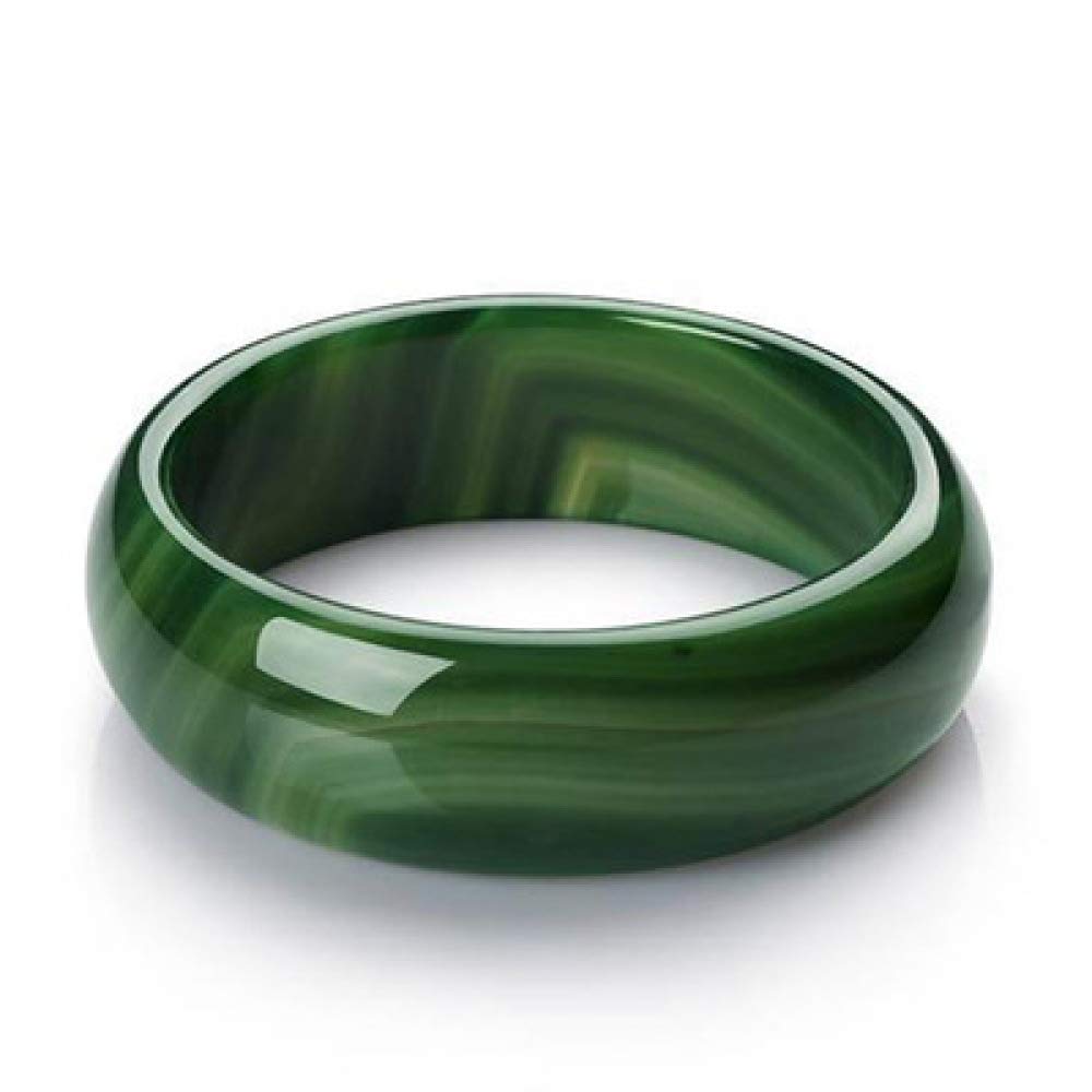 Braccialetto Classico da Donna in Giada, Braccialetti con Catena in Giada Verde Chiaro Naturale, Bracciale in Giada con Pietra preziosa di giadeite, 58-64 mm, 60-62 mm(62