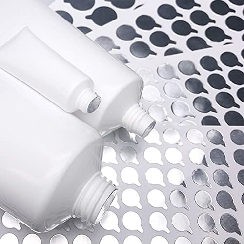 EORTA 480 Pcs Foil Lid Seal Sticker 22 mm Self-Adhesive Aluminum Foil Dot Sealing Stickers Stopper for Cosmetic Tube Bottle Toothpaste, Silvery
