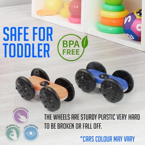 Image of 6-Level Car Ramp Racer Toy with 4 Mini Cars for Kids | Rolling Track Racing Toy for Toddlers Age 2-7 Years | Educational Car Slide | Birthday Gift for Boys & Girls | Colorful Racing Ramp Set