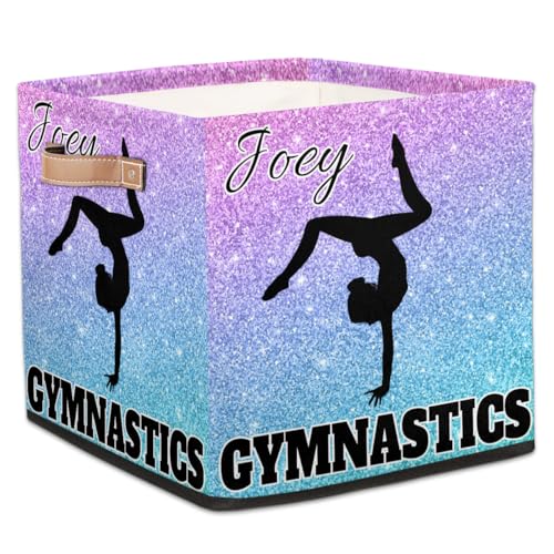 Personalized Gymnastic Cube Storage Bin