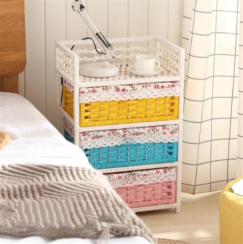 Table de chevet en rotin compacte solution rangement design