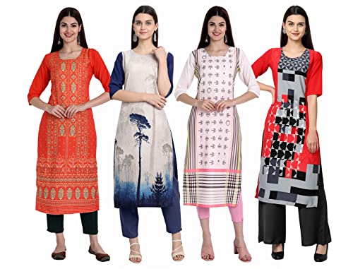 Image of Women's Crepe Straight Kurta