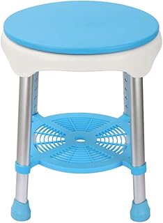 SHKY Taburete de baño, Silla de baño, Altura Ajustable, Giro de 360 ​​Grados, Ducha Redonda, Taburete de Ducha Antideslizante para Mujeres Embarazadas y Ancianos, Impermeable