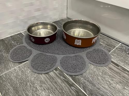 Jogo Americano Pet Tapete Para Comedouro Ração Água Caixa de areia para gatos - Patinha 45cm X 60cm