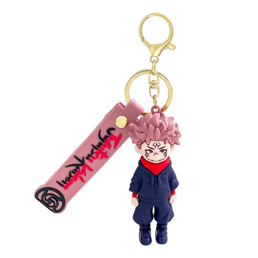 JJK Anime Keychains Funny Mini Figure Keychain, Cute Backpack Keyring Accessories Gifts f…