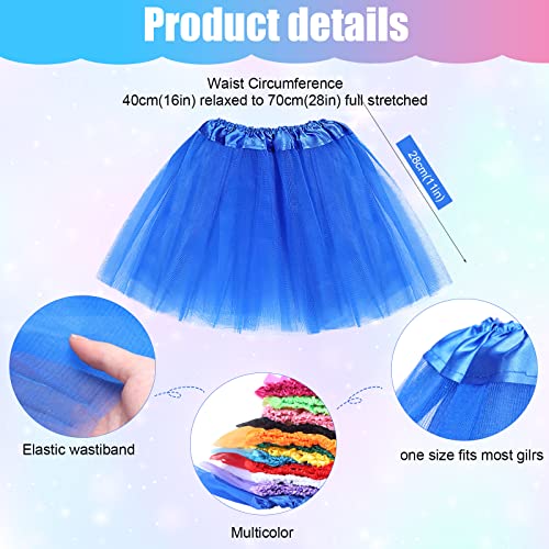 12 Pcs Tutu For Toddler Girls Multicolor Tutu Skirts 3 Layered Ballet Tutu Little Girl Fluffy Tutu Birthday Party Tutu Girls' Dance Skirts For Princess Costume #TOP2