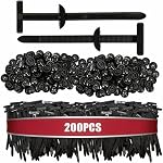 200Pcs Nylon Universal Cable Tie Buckle, Ziplock Pro Car Button Grip Ziptie Zipper Clips, Strap Style Self Locking Lock T Zip Tie for Automotive Bumper Fender Liner Auto Body Panel Fastener Rivets
