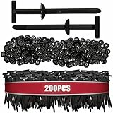 Lot de 200 boucles d'attache-câble universelles en nylon, clips de fermeture éclair Ziplock Pro pour voiture avec poignée bouton, attaches-câbles style sangle autobloquante en T pour fixations de