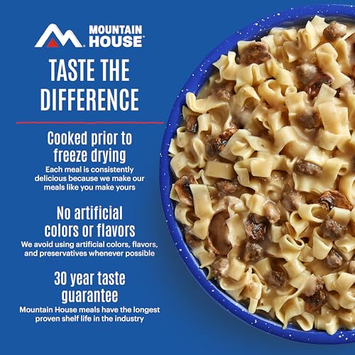 Image of Mountain House Freeze-Dried Dinner Entree | Backpacking Meals for Camping and Hiking, 4 Servings, 30-Year Shelf-Life, 2-Pack