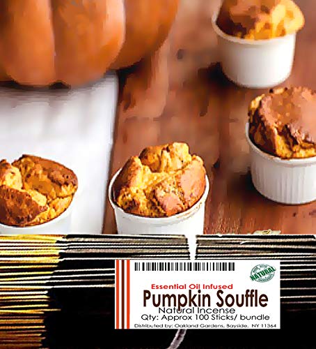 Oakland Gardens Premium Hand Dipped Incense Sticks, You Choose The Scent. 100 Sticks. (EO Pumpkin Souffle)