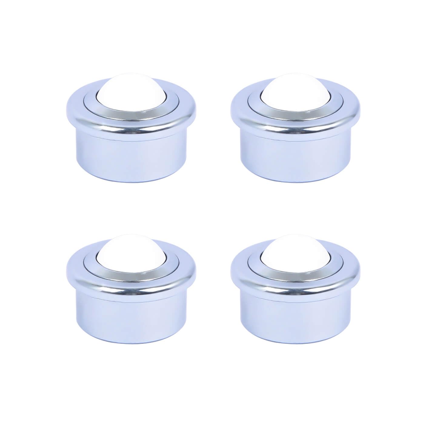 Nylon Ball-Transfer Bearing Roller Caster - 1 Inch Diameter,Ball Transfer Unit for Transmission Equipment Conveyor,360º Universal Rotation Roller,Nylon & Carbon Steel, 520 Lbs Total Load Capacity,4PCS