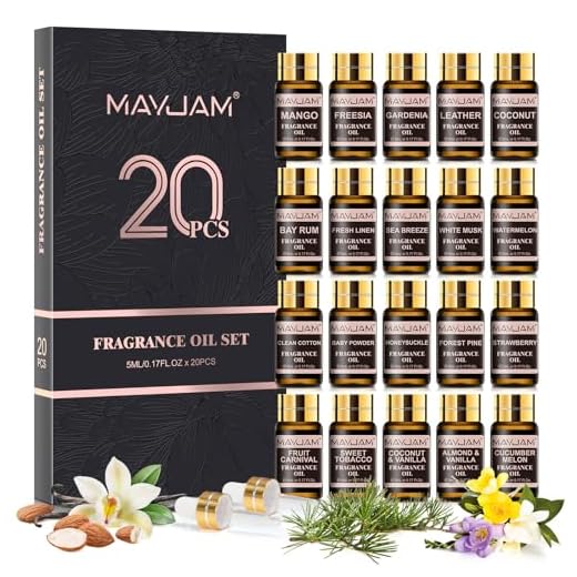 MAYJAM Juego De Aceite De Fragancia 20pcs, Set De Regalo De Aceites Esenciales Para Difusor, Aromaterapia, Humidificador