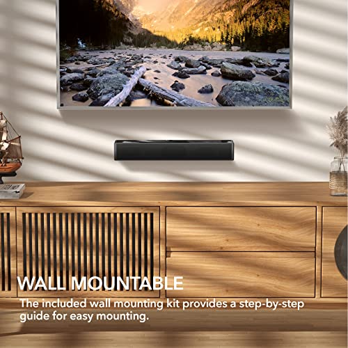 Image of LARKSOUND Small Sound Bar for TV, PC, Gaming, Surround Sound System, Mini TV Speaker Soundbar with Bluetooth /HDMI ARC /Optical /AUX /USB Connections