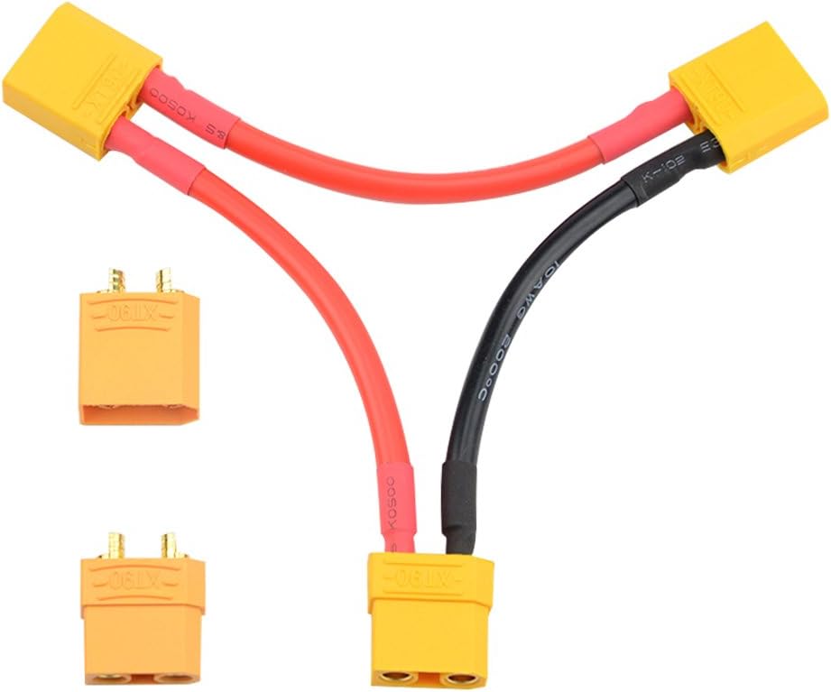 WMYCONGCONG 1 Pair XT90 Battery Connector and 1 PCS XT90 Battery Series