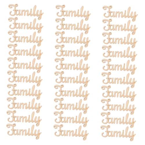 Alipis Lot De 40 Panneaux De Lettres En Bois Suspendus Inachevés, Décoration Créative Pour Maison Et Bureau, Naturel, Artisanal, Fête Et Loisirs Créatifs