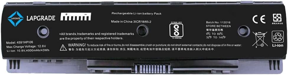 Lapgrade Compatible Laptop Battery for HP Envy 14 15 17 Series (Black)