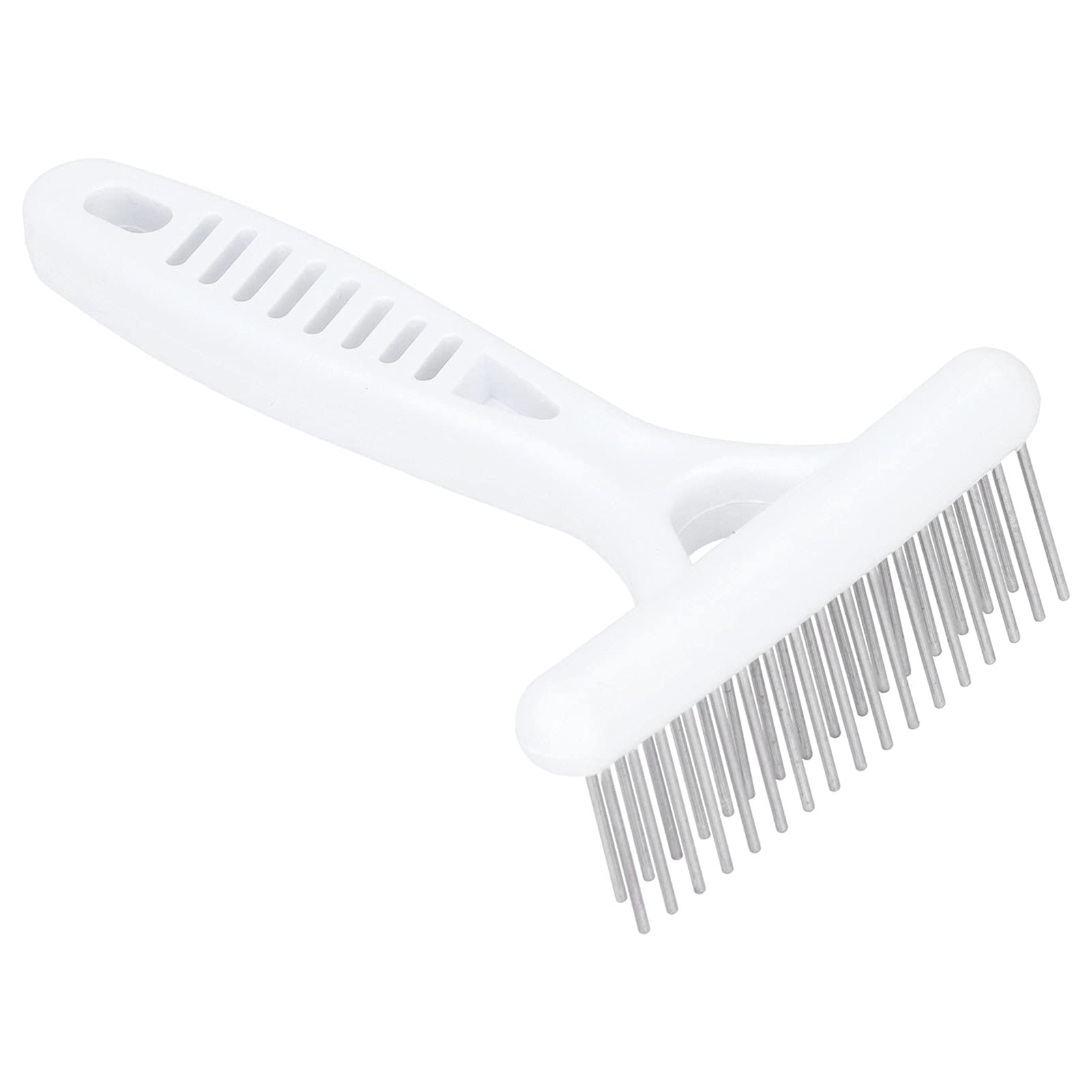 Horoper Pet Double Row Rake Dog Deshedding Brush Comb Undercoat Rake Pet Grooming Hair Removal Tool