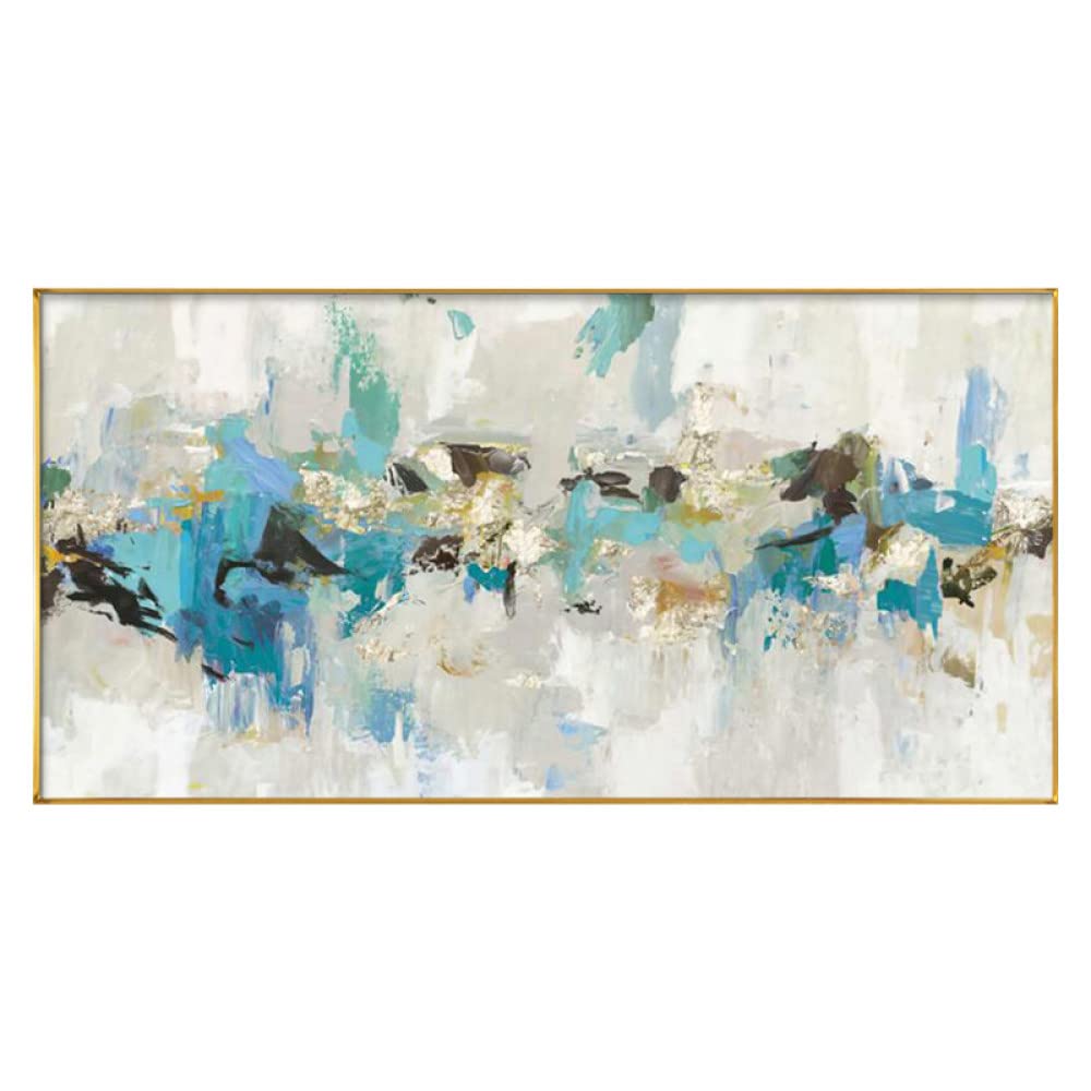 Hand Painted Oil Painting On Canvas,Unframed Luxury Horizontal Gold Foil Porch Mural Paintings,3d Texture Modern Abstract Large Wall Art Decor For Living Room Bedroom Office Hotel Restaurant