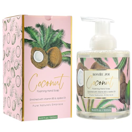 Image of ROMIIE ZOI Foaming Hand Soap, Coconut, 500ml / 16.8fl.oz | With Gift Box, Gentle cleansing, nourishes skin without drying