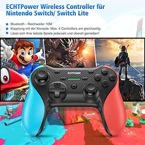 Image of ECHTPower Switch Pro Controller, Wireless Pro Gamepad with Back Buttons, Switch Turbo Controllers with Adjustable Vibration, Ergonomic Game Handle for Nintendo Switch /Lite /OLED