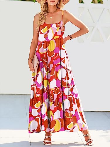 Image of ANRABESS Women Summer Casual Loose Sleeveless Sundress Spaghetti Strap Flowy Boho Linen Beach Vacation Maxi Long Dress