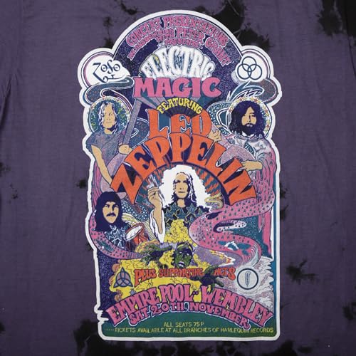 Led Zeppelin Electric Magic Colors T-Shirt - Sparse Purple Black Cloud Wash2
