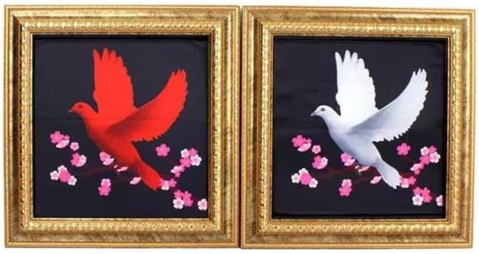 MOMOMAGE Deluxe Dove Frame Magic Tricks Dove Picture to Real Dove Appearing Color Change Double Change Effect Stage Illusions Gimmicks for Magicians