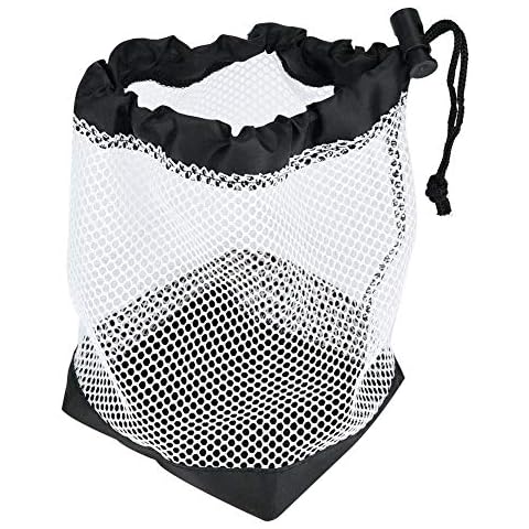 Broco Golf Ball Bag,Nylon Mesh Drawstring Pouch 36 Balls Holder Storage Net Bag Accessory Cover