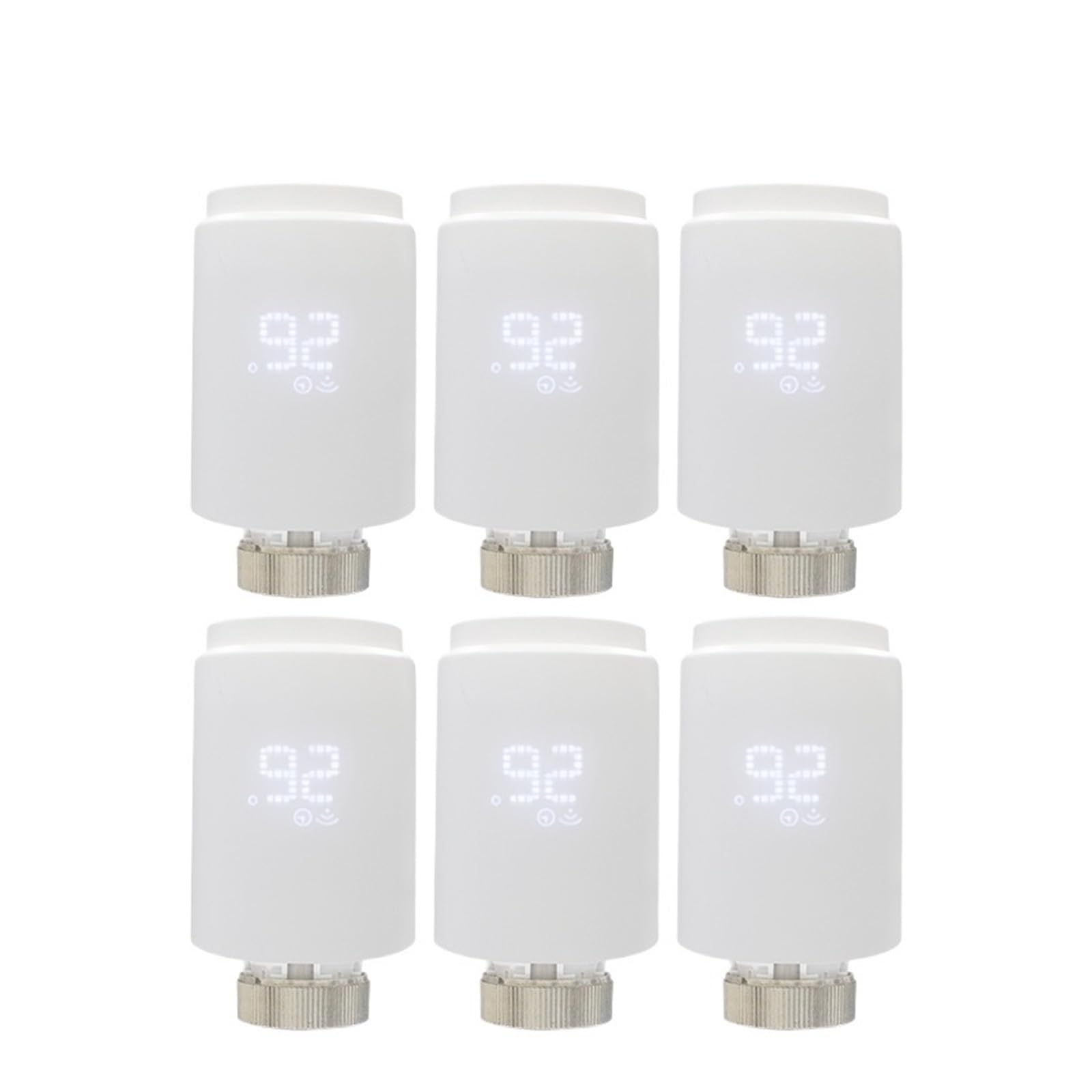 Inteligentny Dom Zigbee 3.0 Zawór Termostatyczny Termostat Grzejnikowy Regulator Temperatury Głos OszczęDza Energię I Koszty Ogrzewania(ME172 6PCS)