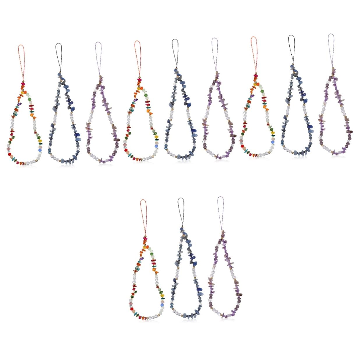 DOITOOL 4 Juegos De Cordón Para Teléfono Móvil Llavero Con Piedras Para Teléfono 3 Unidades X 4