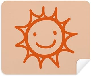 Hand Painting Orange Sun SLE Cleaning Cloth Screen Cleaner 2pcs Suede Fabric